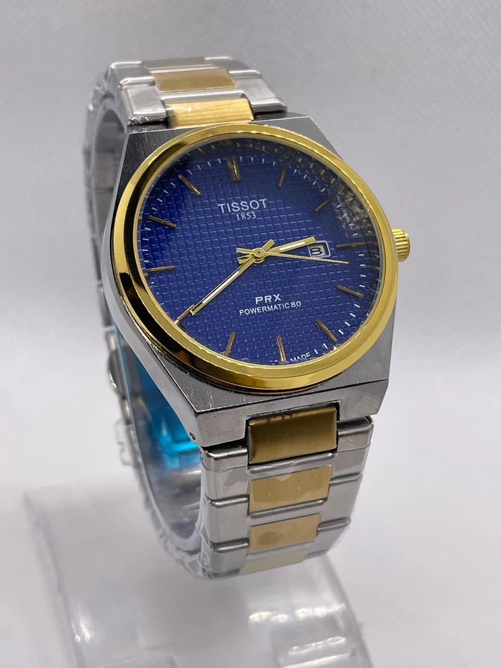 Tissot PRX Quartz Black Dial Steel Men's Watch